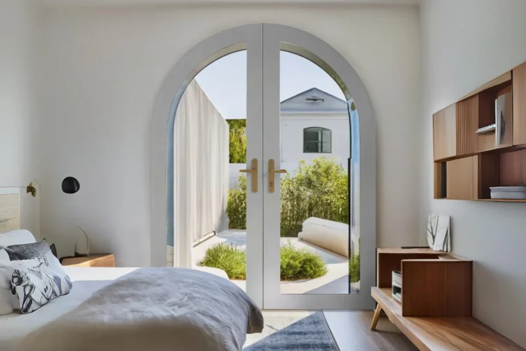 Enhancing Home Aesthetics with Square Top Doors Featuring Arched Glass Panels